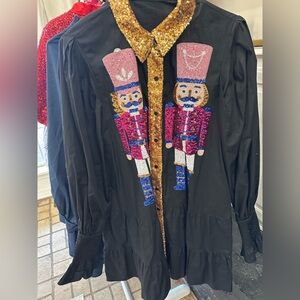 Black dress with nutcrackers